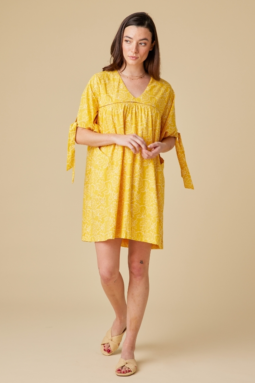 kasey mini dress yellow multi Cassia Allways Mini Dress