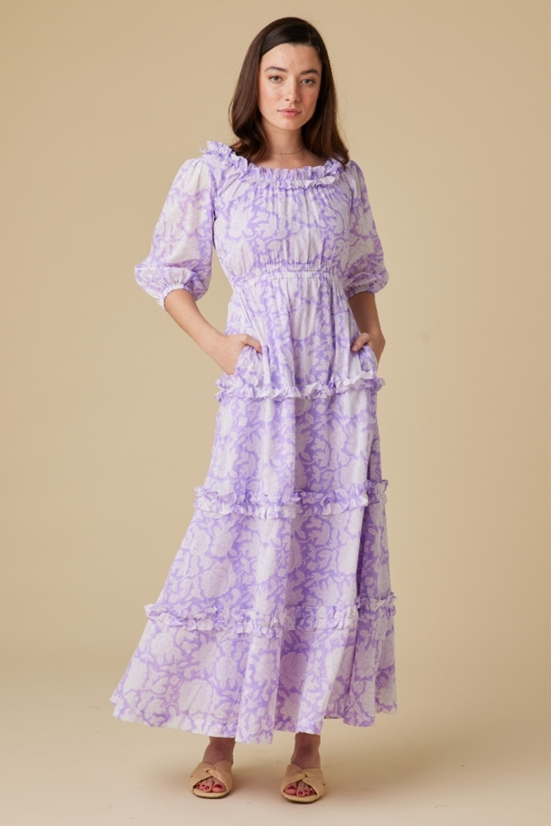 alora maxi dress Alora Strapless Linen Maxi Dress in Navy Lusana