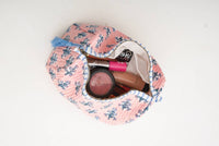 Block Print Quilted Makeup Bag
