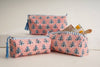 Block Print Quilted Makeup Bag (set of 3)