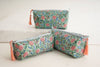 Block Print Quilted Makeup Bag (set of 3)