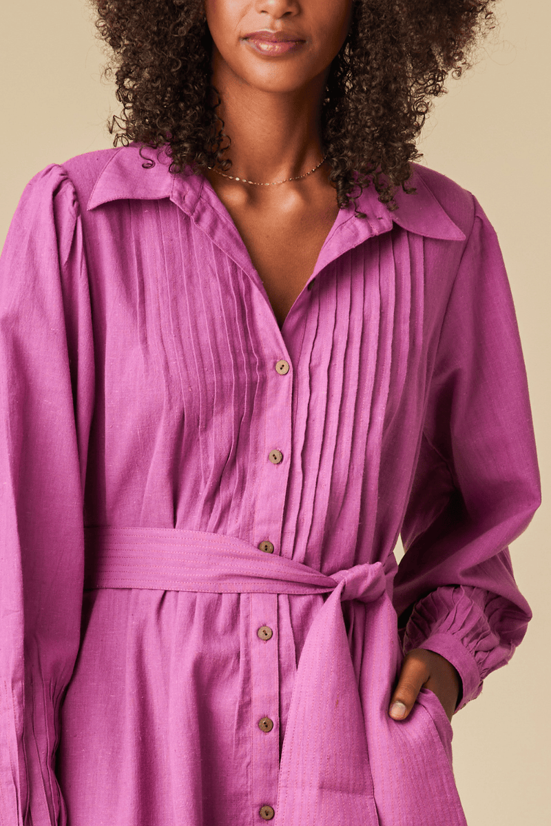 cala shirt dress Cala Khadi Cotton Mini Dress L/XL, rose-gold
